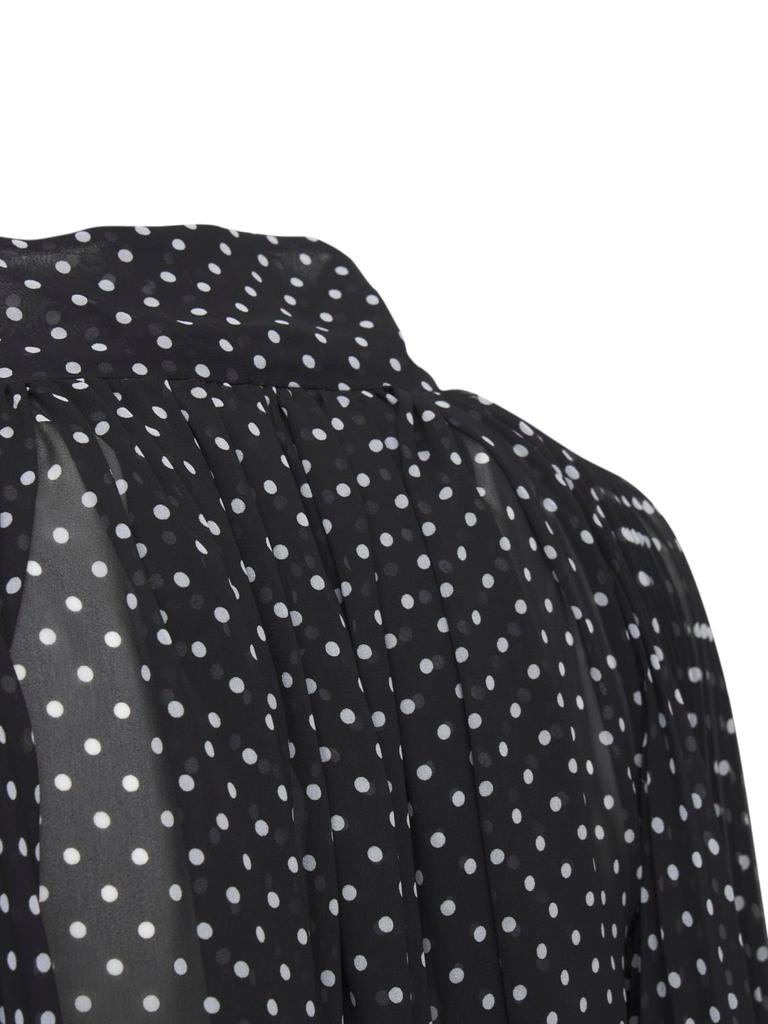 Polka Dots Georgette Shirt W/ Bow商品第6张图片规格展示