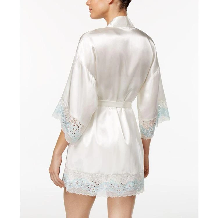 商品Flora Nikrooz|Adore Charmeuse and Lace Kimono Robe,价格¥382,第4张图片详细描述