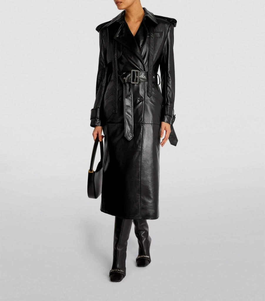 商品MATÉRIEL|Faux Leather Trench Coat,价格¥5815,第2张图片详细描述