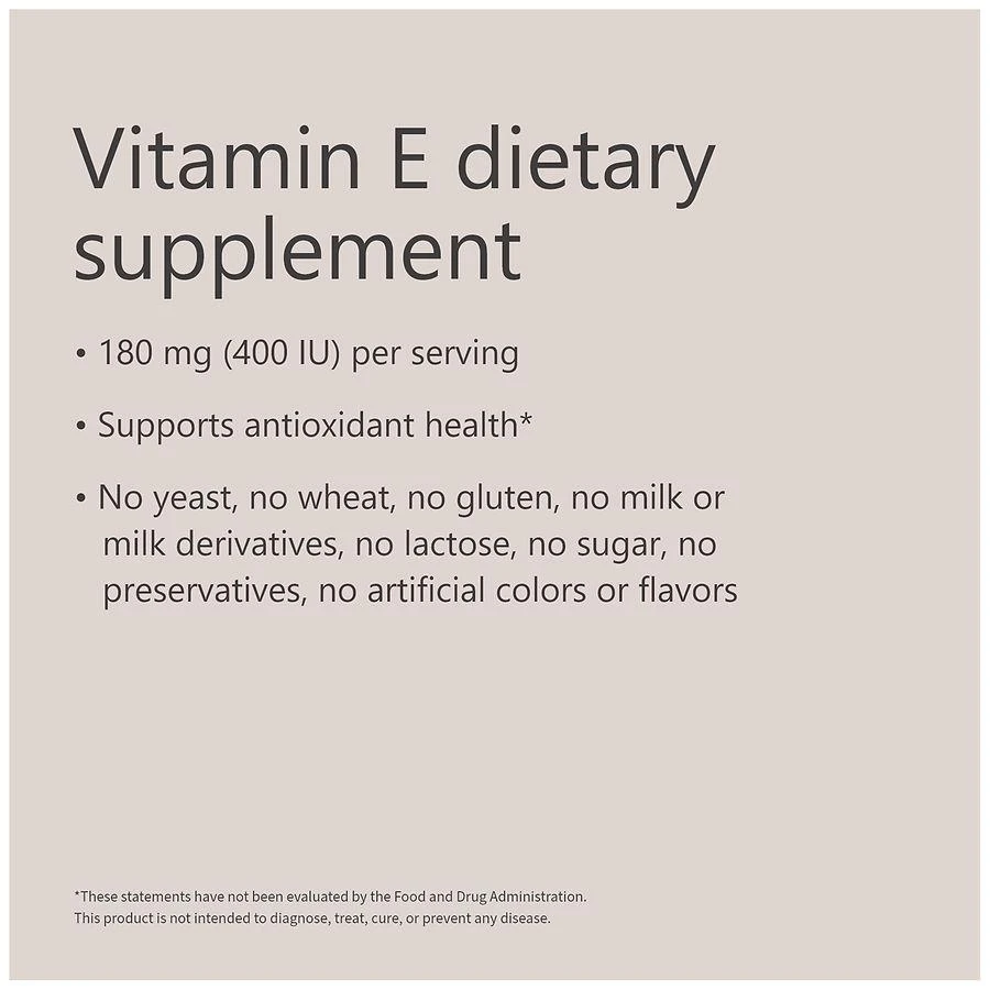 Vitamin E 180 mg Softgels 商品