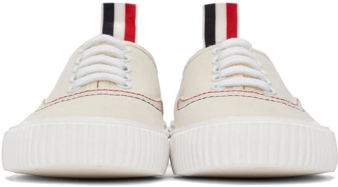 商品Thom Browne|Off-White Heritage Vulcanized Sneakers,价格¥2098,第2张图片详细描述