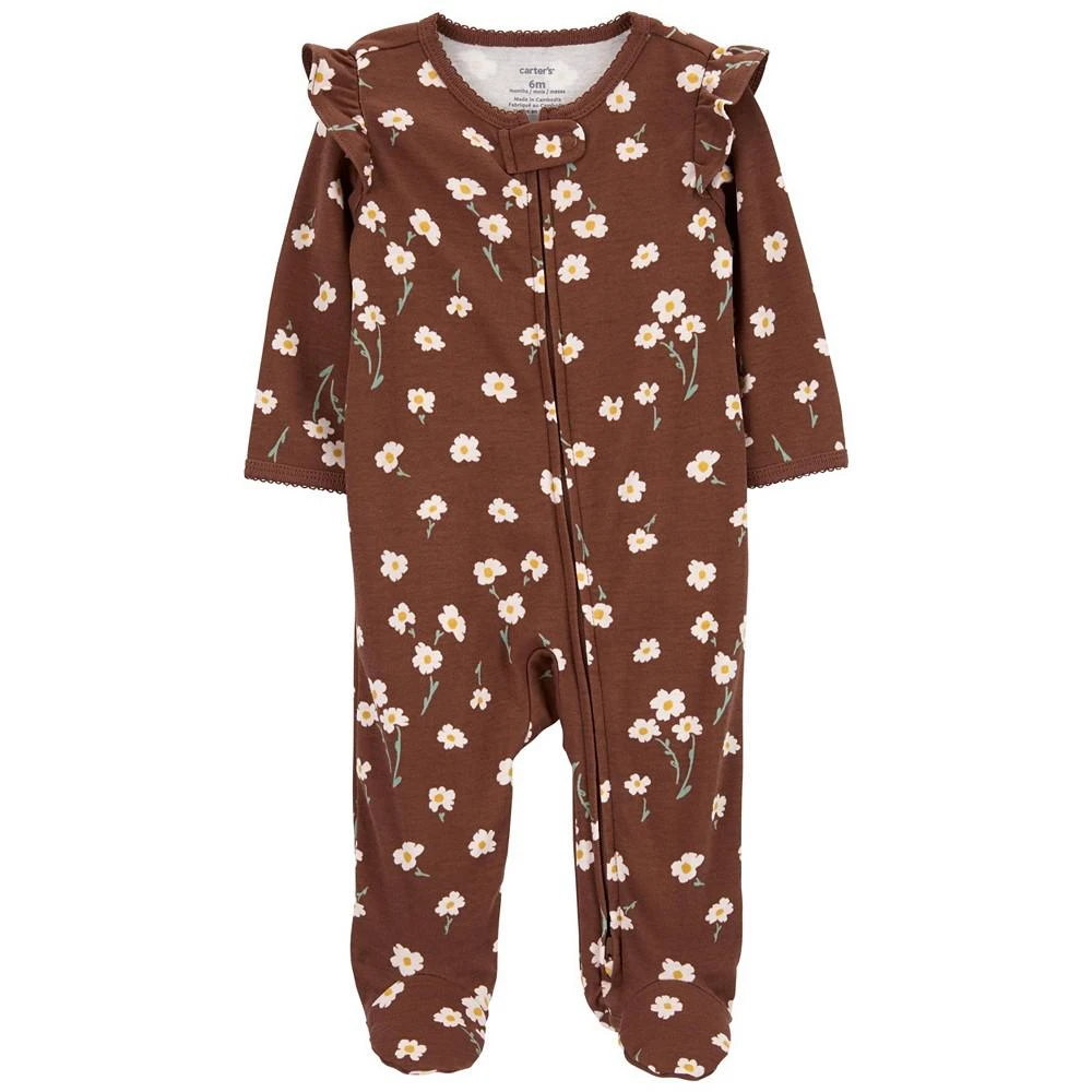 商品Carter's|Baby Girls 2 Way Zip Sleep and Play Coverall,价格¥40,第1张图片