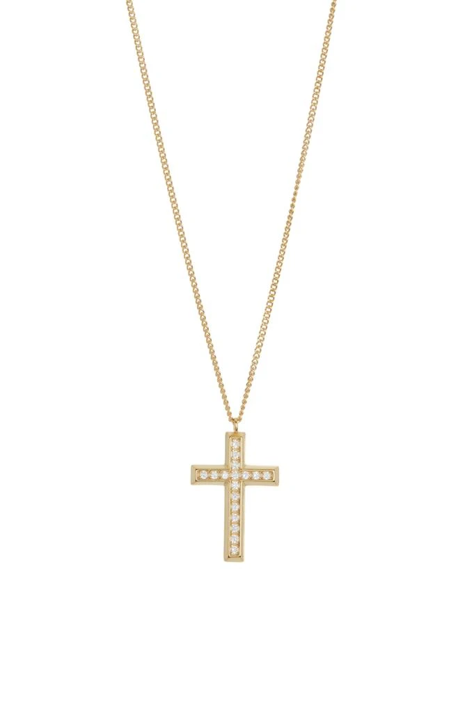 商品Argento Vivo Sterling Silver|Crystal Cross Pendant Necklace,价格¥81,第1张图片