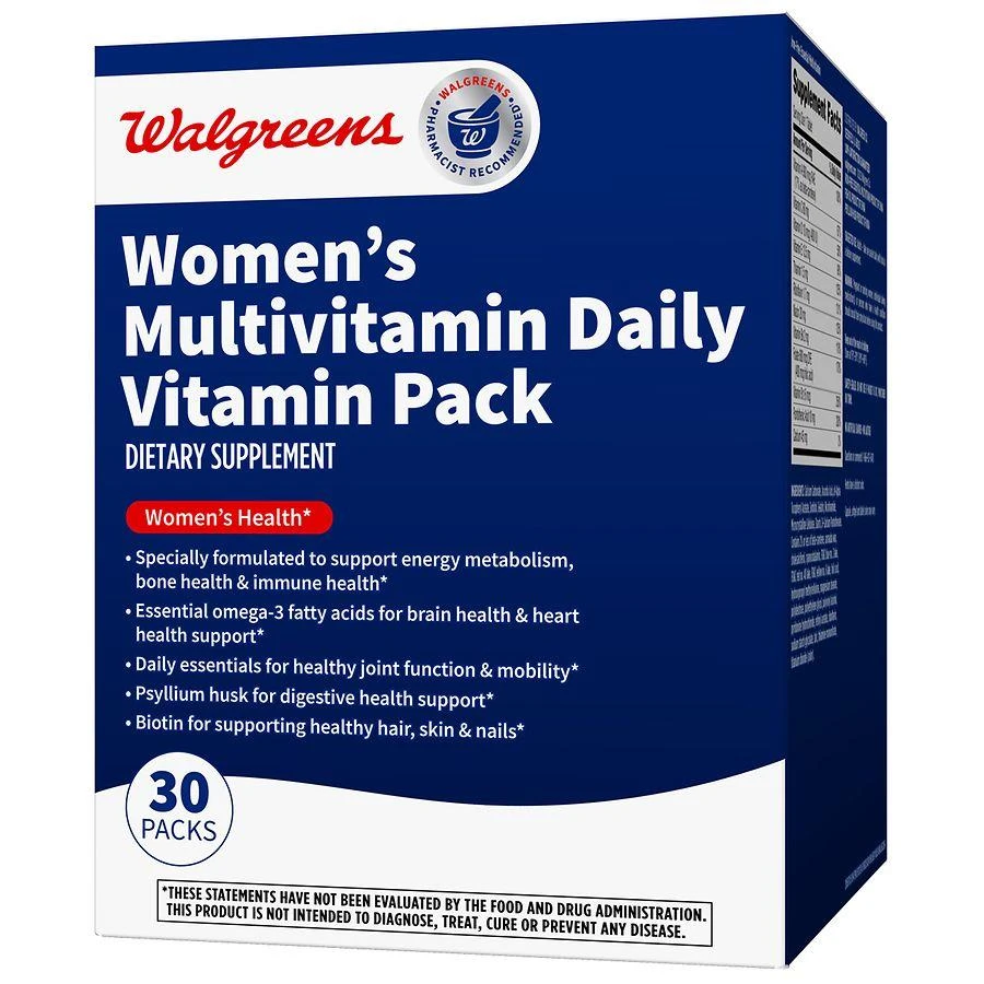 商品Walgreens|Women's Multivitamin Daily Vitamin Pack,价格¥41,第1张图片