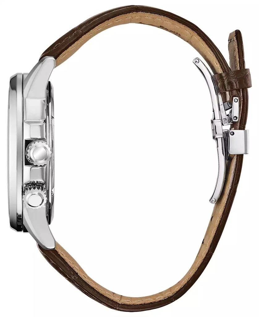 商品Citizen|Eco-Drive Men's Calendrier Brown Leather Strap Watch 44mm,价格¥2557,第3张图片详细描述