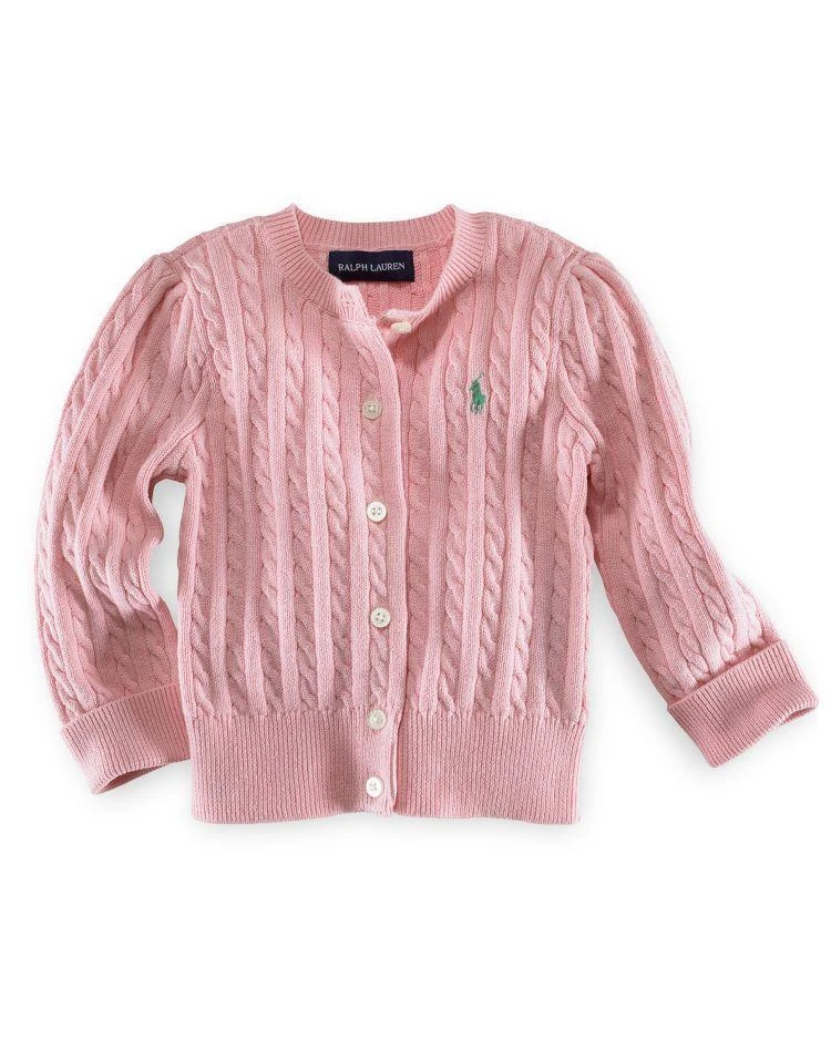 商品Ralph Lauren|Girls' Cable Cardigan Sweater - Baby,价格¥262,第1张图片