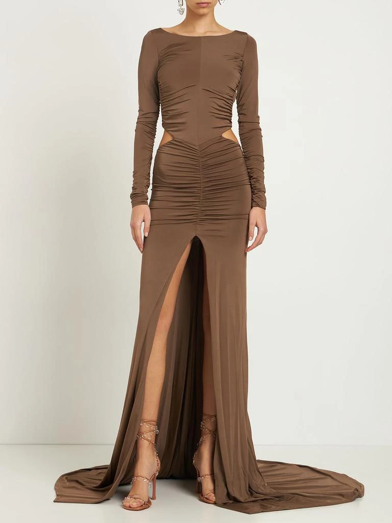 商品GIUSEPPE DI MORABITO|Ruched Stretch Jersey Long Dress,价格¥4440,第1张图片详细描述