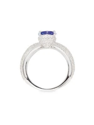 商品HUEB|Apus 18K White Gold, Tanzanite & 1.12 TCW Diamond Ring,价格¥39300,第3张图片详细描述