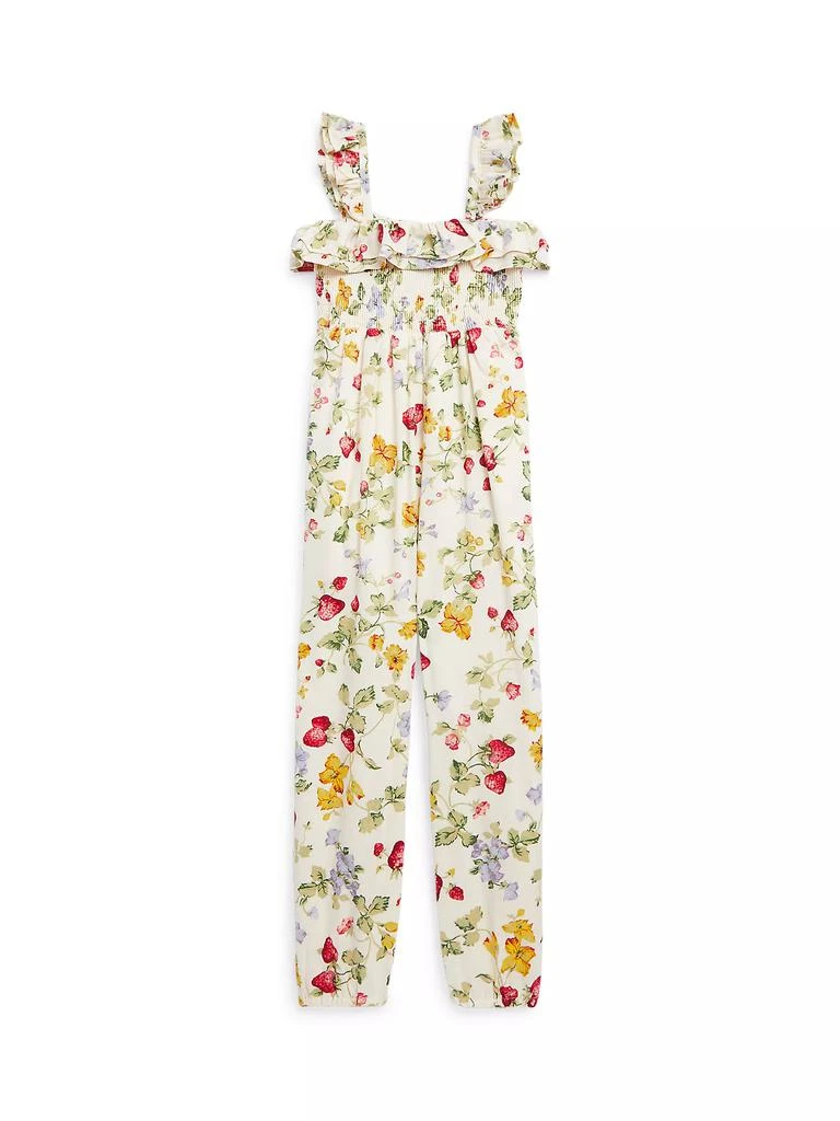 商品Ralph Lauren|Big Girl's Floral &amp; Strawberry Print Jumpsuit,价格¥318,第2张图片详细描述