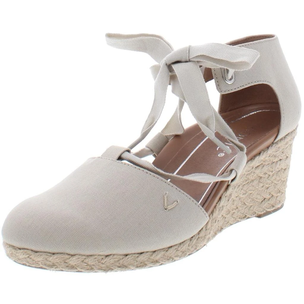 商品VIONIC|Vionic Womens Kaitlyn Canvas Platform Wedge Heels,价格¥387,第1张图片