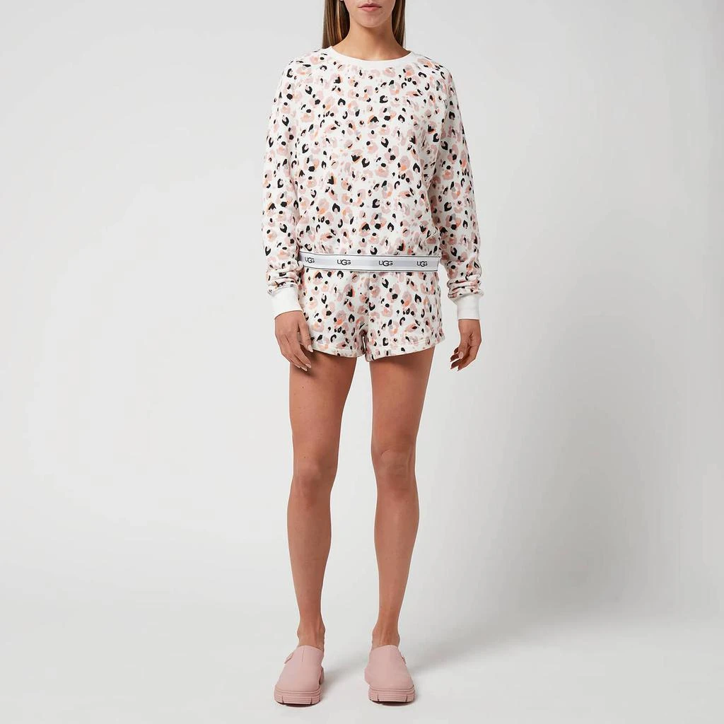 商品UGG|UGG Women's Nena Sweatshirt - Cream Painted Leopard,价格¥169,第3张图片详细描述