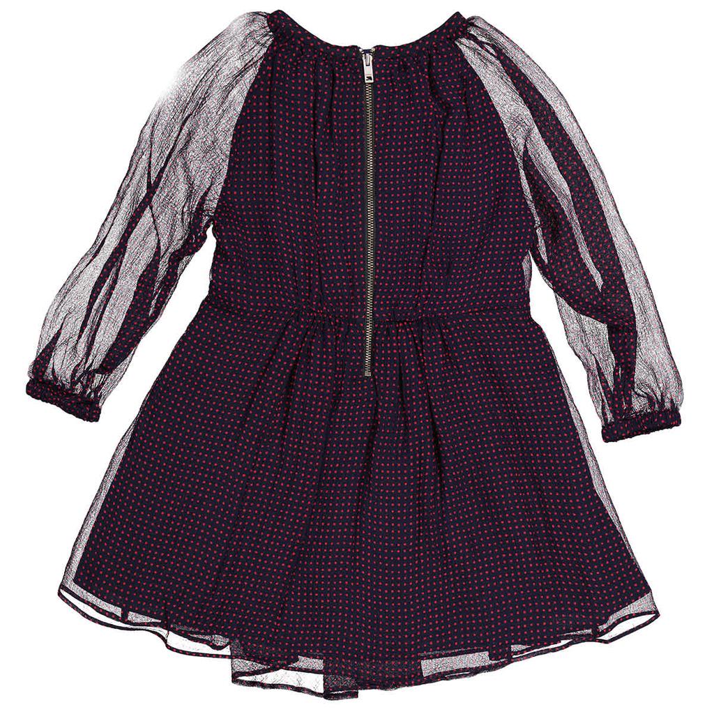 Burberry Girls Betrice Polka-dot Mesh Dress, Size 6Y商品第2张图片规格展示