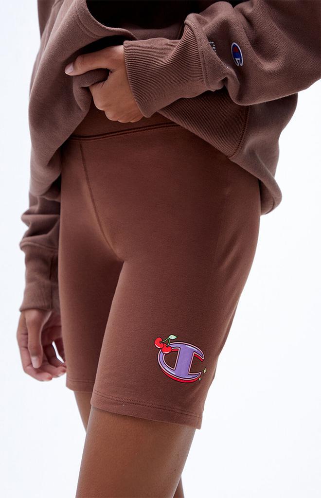商品CHAMPION|x KNC Beauty Brown Everyday Bike Shorts,价格¥80,第4张图片详细描述