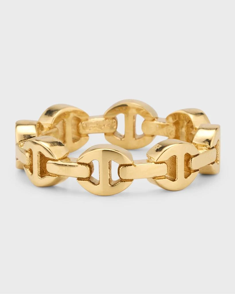 商品Hoorsenbuhs|18K Yellow Gold Dame Tri Link Ring,价格¥13981,第1张图片