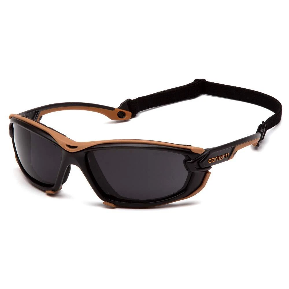 商品Carhartt|Carhartt Toccoa Safety Glasses, Black/Tan Frame, Sandstone Bronze H2MAX Anti-Fog Lens,价格¥143,第1张图片详细描述