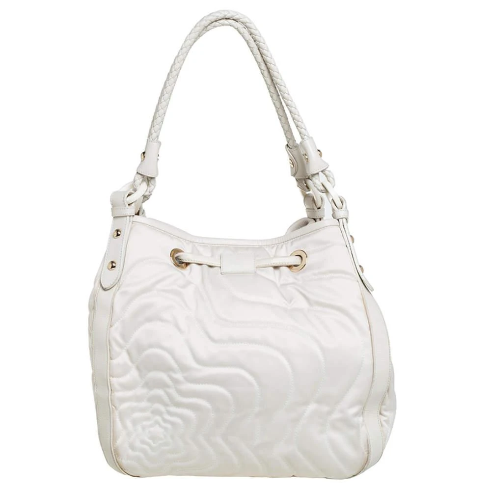 商品[二手商品] MontBlanc|Montblanc Off White Nylon and Leather Starisma Dalila Drawstring Hobo,价格¥1431,第4张图片详细描述