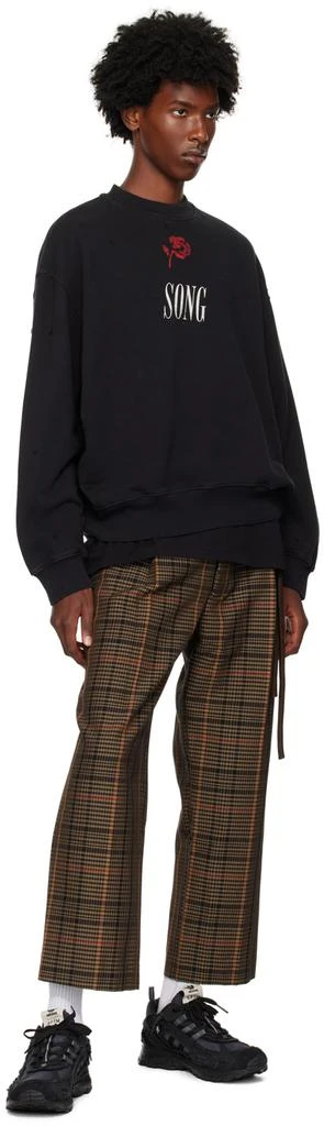商品Song for the Mute|Black 'Song' Gym Sweatshirt,价格¥1324,第4张图片详细描述
