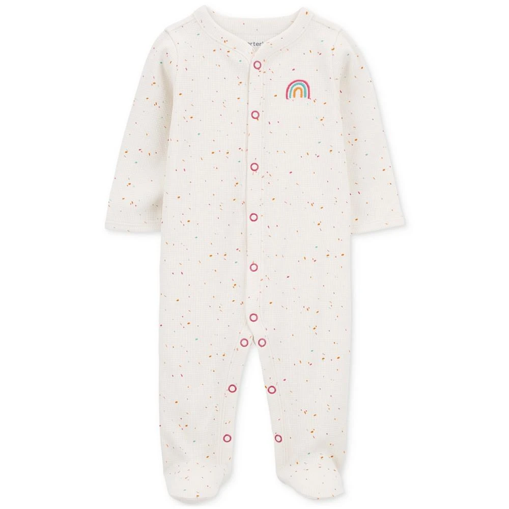 商品Carter's|Baby Girls Rainbow Snap-Up Sleep & Play Footed Coverall,价格¥84,第1张图片
