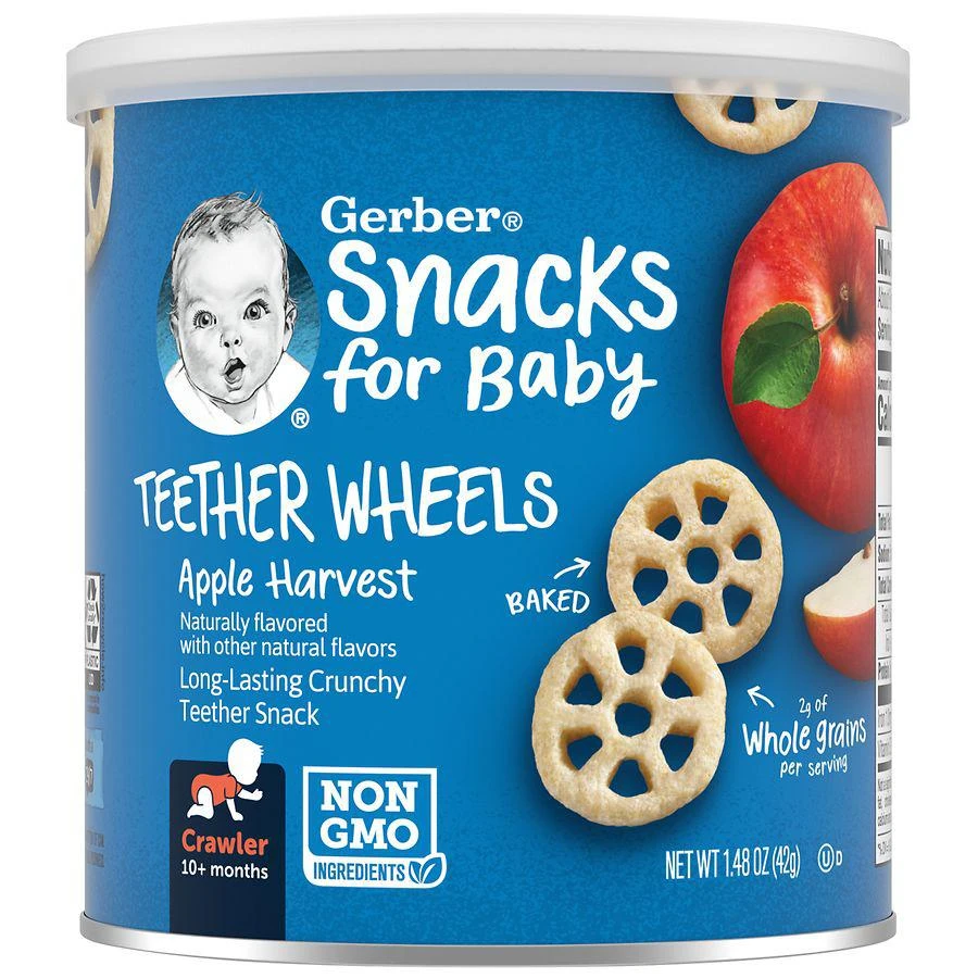 商品Gerber|嘉宝婴幼儿辅食苹果磨牙饼干,价格¥29,第1张图片