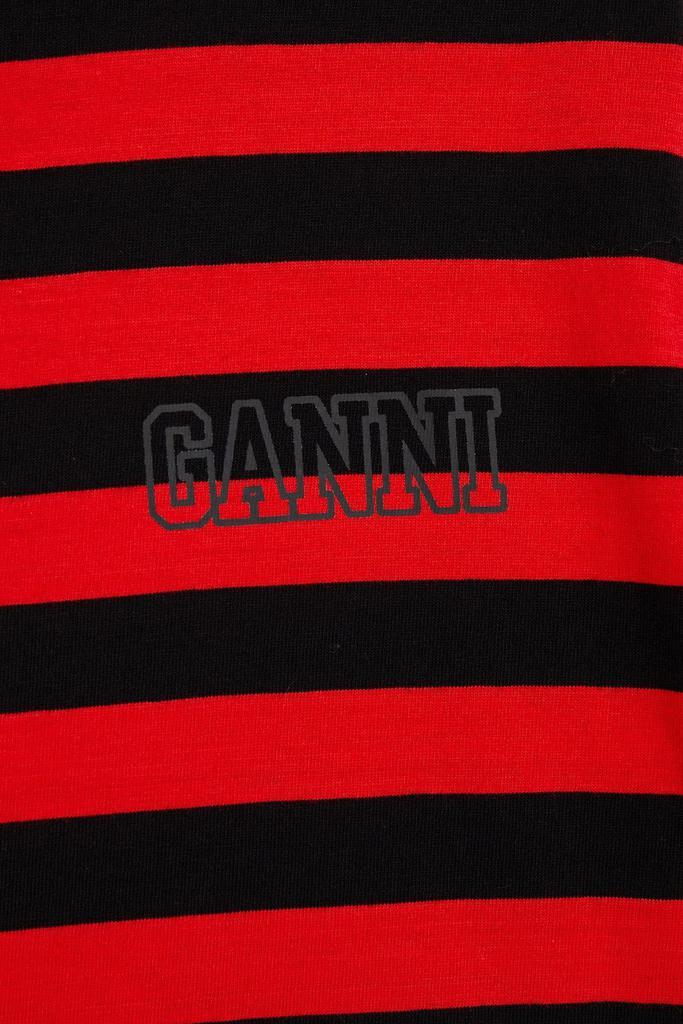 商品Ganni|Striped organic cotton-jersey T-shirt,价格¥310,第4张图片详细描述