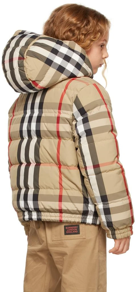 商品Burberry|Kids Reversible Beige Down Check Puffer Jacket,价格¥3761,第4张图片详细描述
