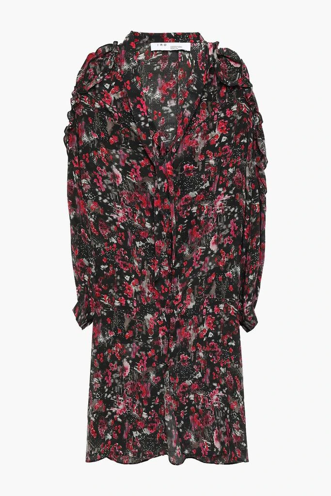商品IRO|Equip cutout printed silk-crepe dress,价格¥1964,第1张图片