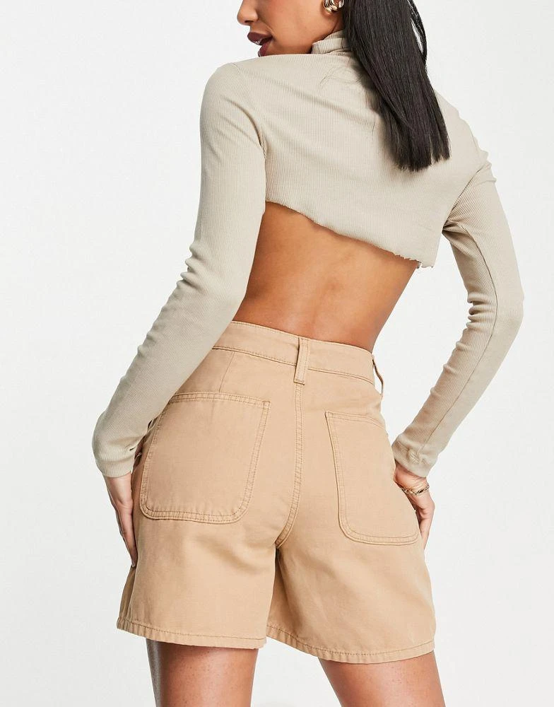 商品ASOS|ASOS DESIGN longline casual short in camel,价格¥156,第2张图片详细描述