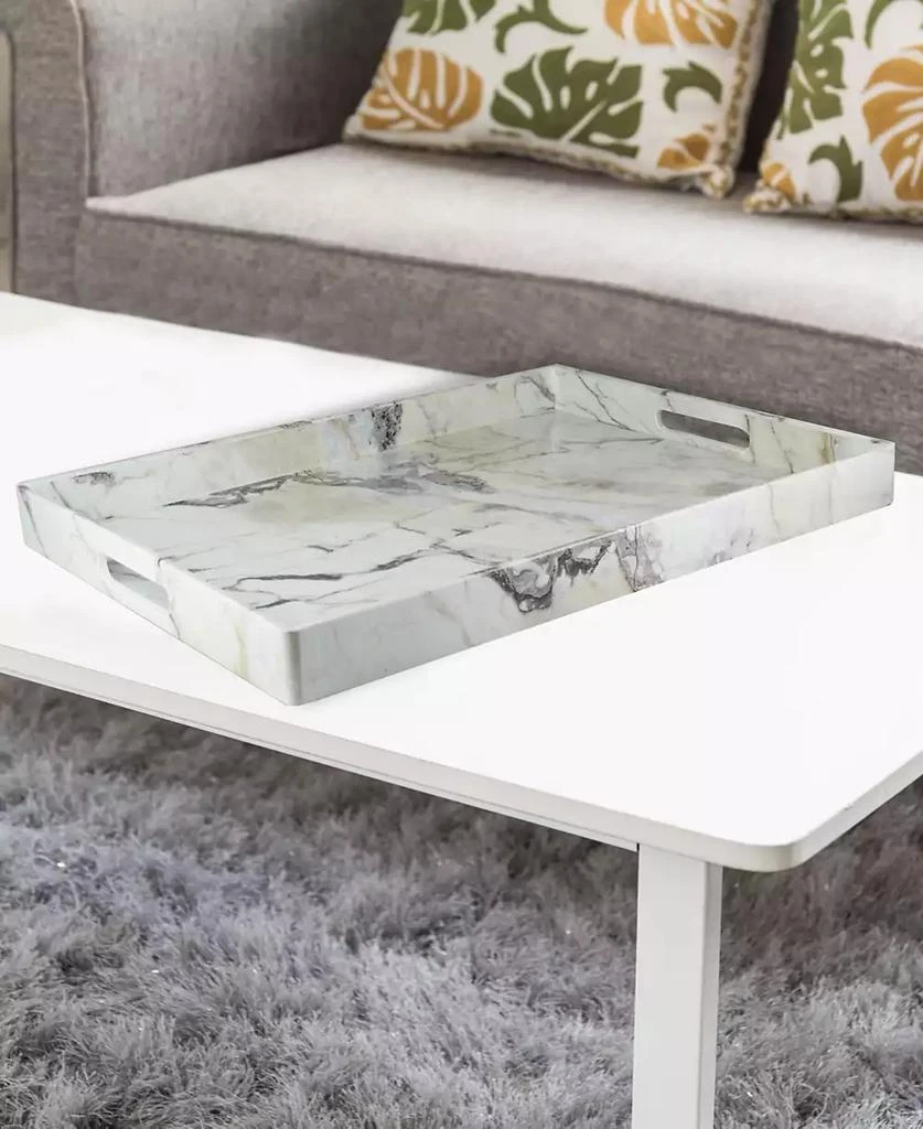 商品American Atelier|Marble Swirl Finished Tray, 14" x 19",价格¥141,第2张图片详细描述