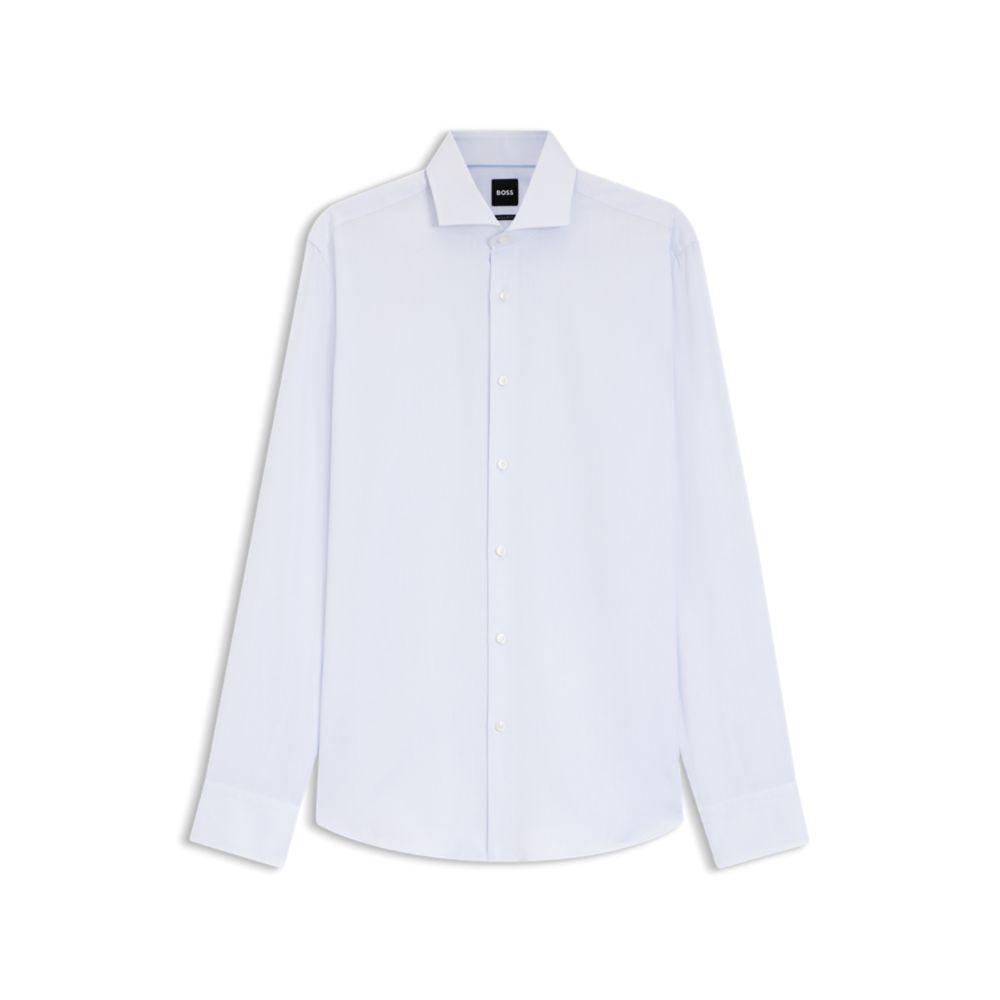 Chemise coupe classique en coton structuré de fabrication italienne image 2