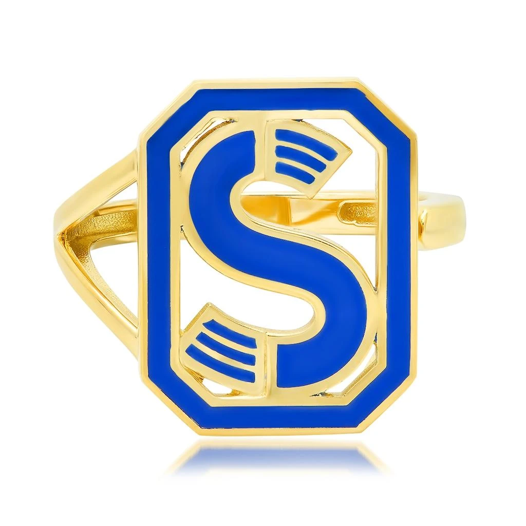 商品The Alkemistry|Colette 18ct yellow gold enamel s initial ring,价格¥22104,第1张图片
