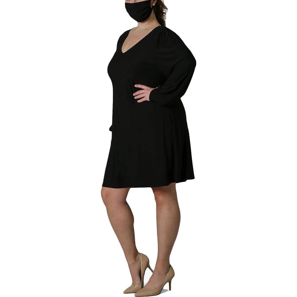 商品Ultra Flirt|Ultra Flirt Womens Plus Plus Size V-Neck Mini Dress,价格¥93,第2张图片详细描述