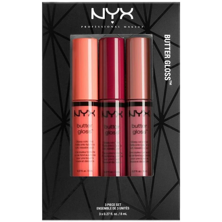 商品NYX Professional Makeup|奶油光感唇釉3支装 - 珊瑚橘,暗红,豆沙色,价格¥75,第2张图片详细描述