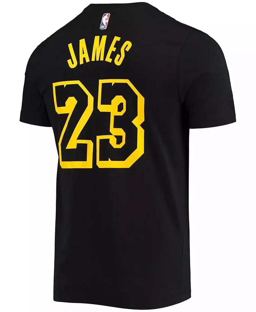 商品NIKE|Men's LeBron James Black Los Angeles Lakers Name and Number Mamba T-shirt,价格¥260,第4张图片详细描述