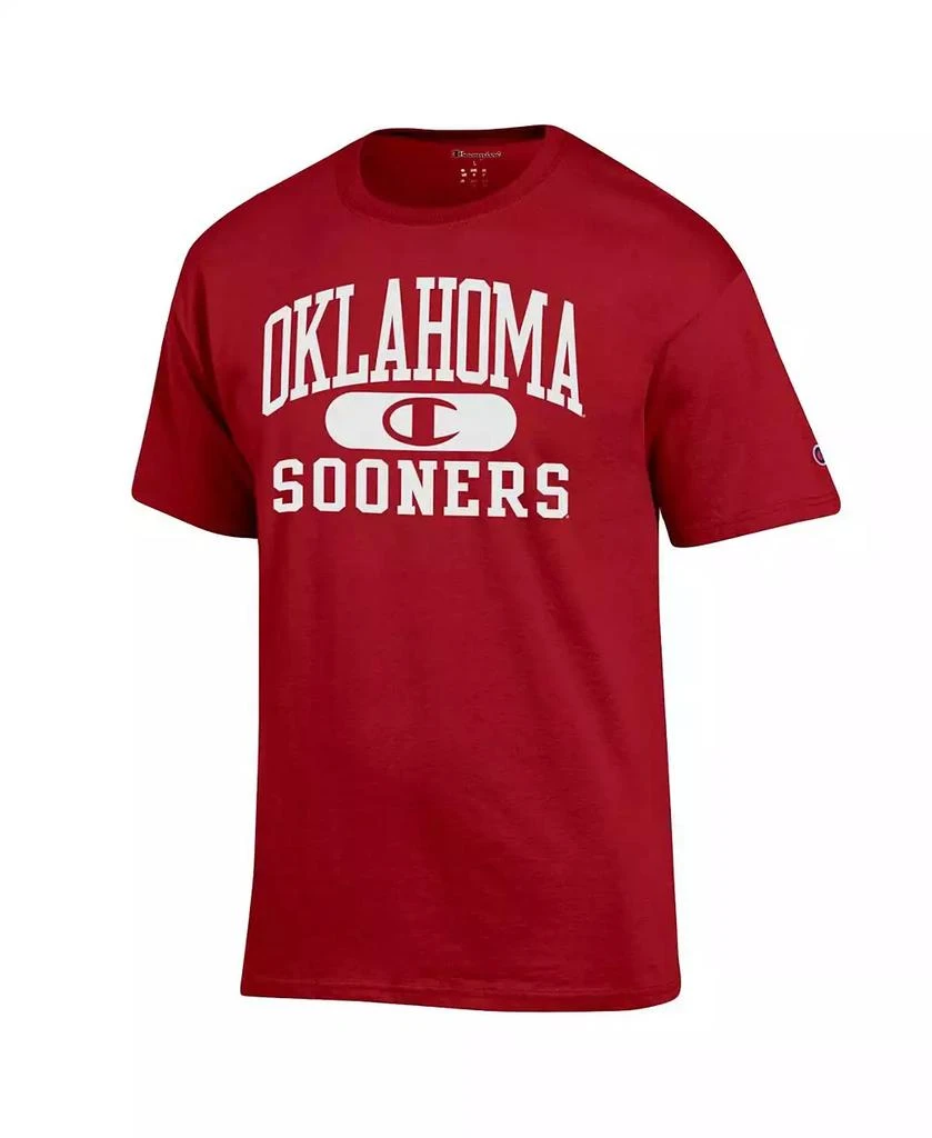 商品CHAMPION|Men's Crimson Oklahoma Sooners Arch Pill T-shirt,价格¥210,第2张图片详细描述