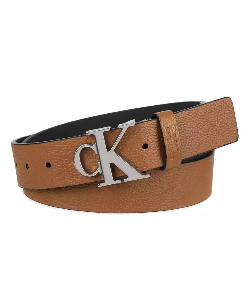 商品Calvin Klein|Men's Logo Plaque Buckle Fashion Jean Belt,价格¥195,第1张图片