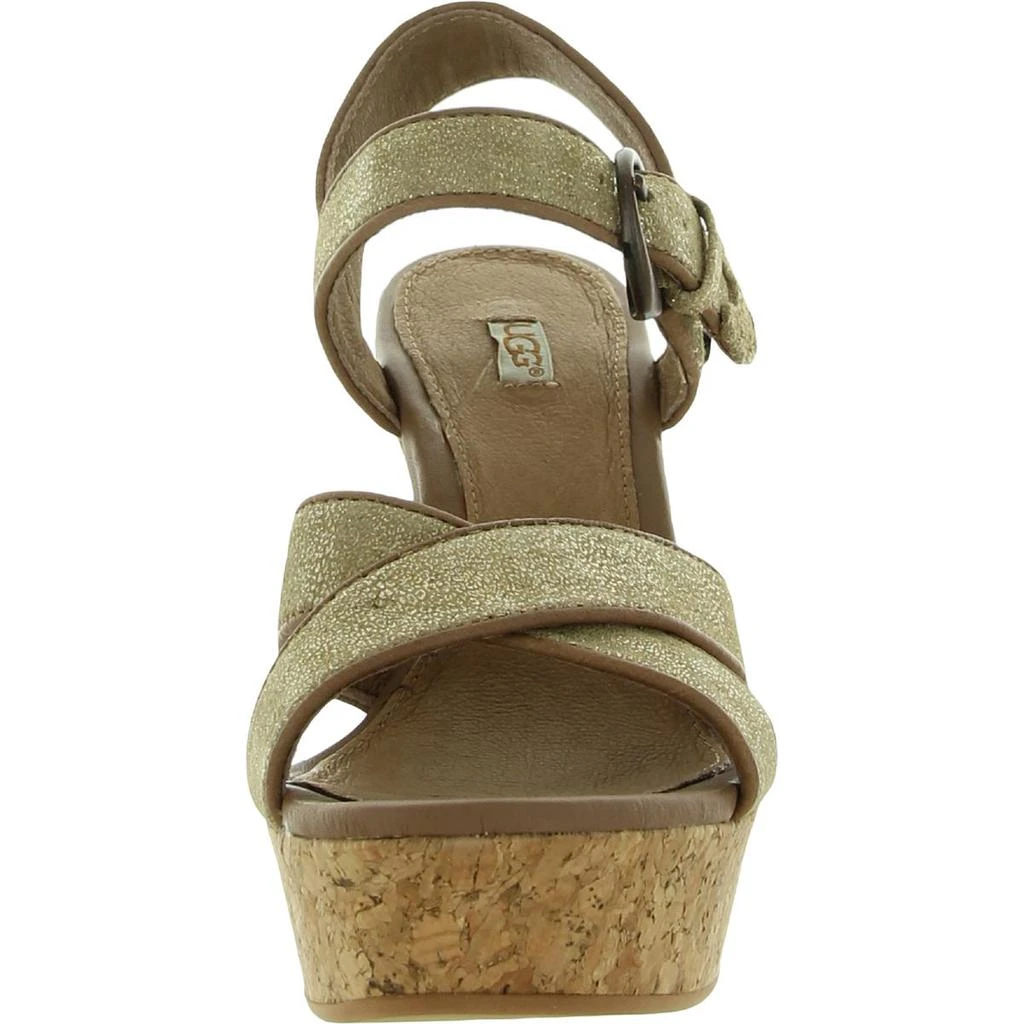 商品UGG|Ugg Womens Jazmine Suede Shimmer Wedge Sandals,价格¥169,第3张图片详细描述