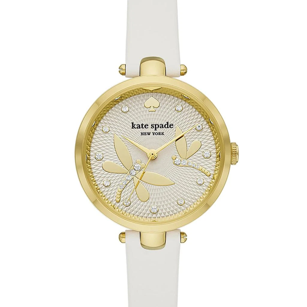 商品Kate Spade|Holland Three-Hand, Gold-Tone Stainless Steel Watch - KSW1790,价格¥1492,第1张图片