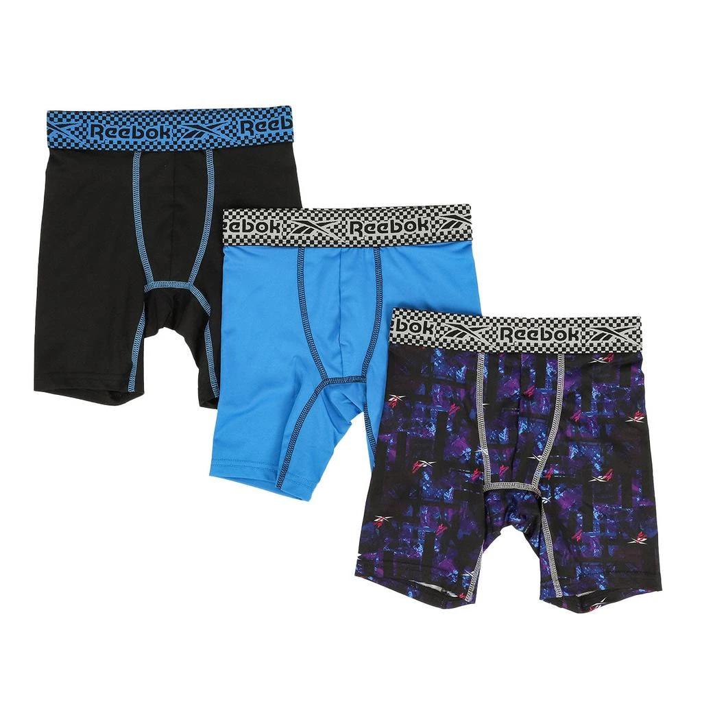 Reebok Boy's 3 Pack Long Leg Boxer Briefs 商品