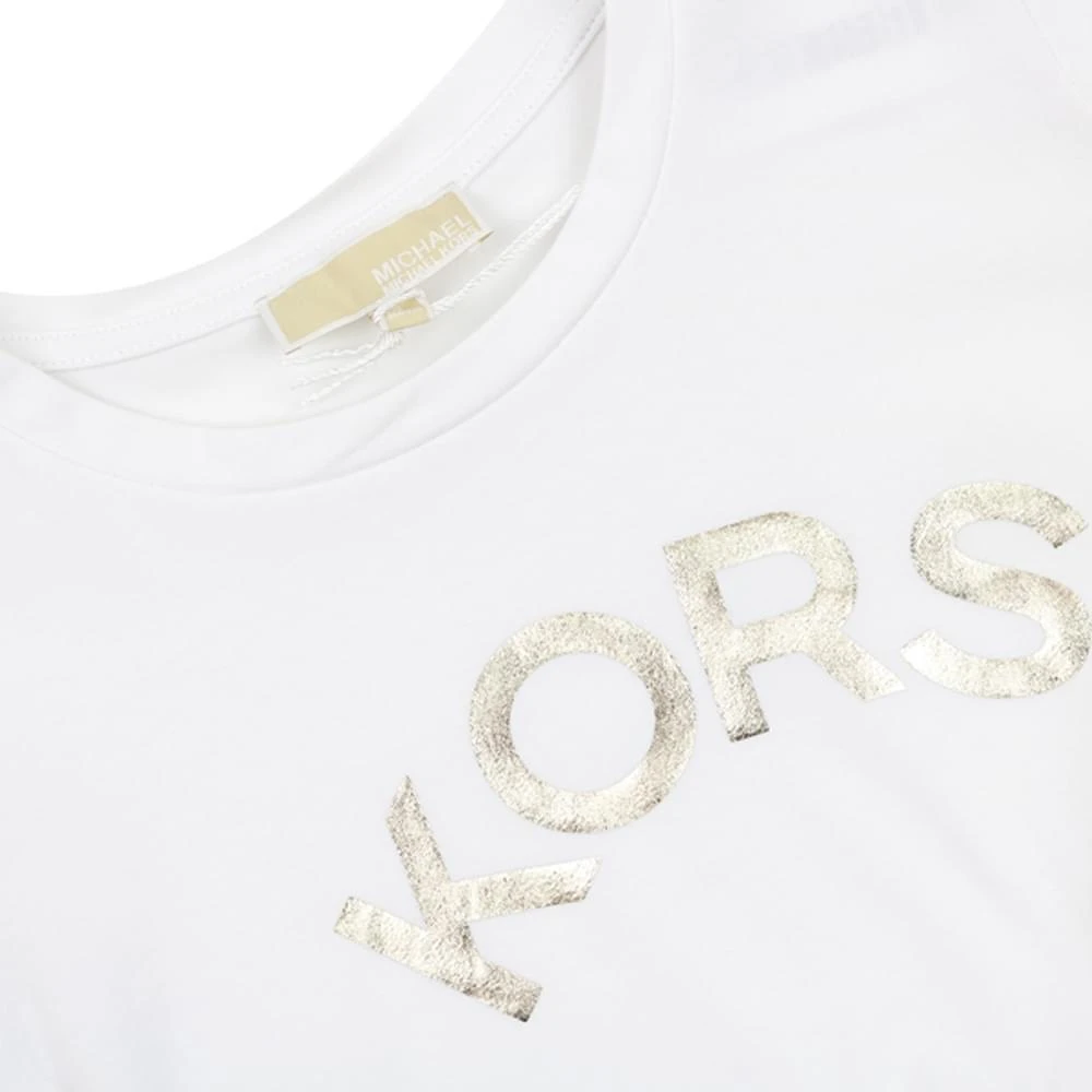 商品Michael Kors|White Cropped Logo Tie T Shirt,价格¥157,第2张图片详细描述