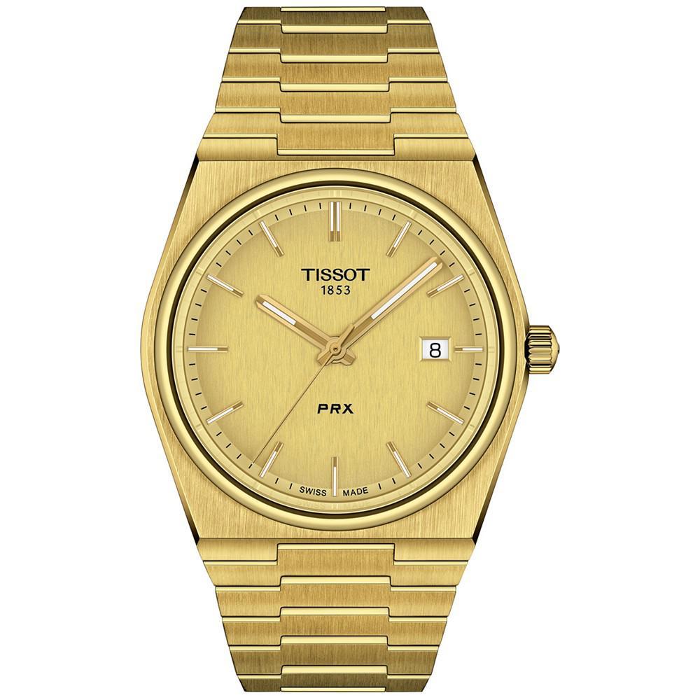 商品Tissot|Men's PRX Gold-Tone Stainless Steel Bracelet Watch 40mm,价格¥3349,第1张图片