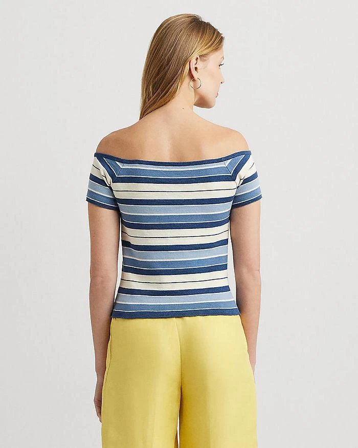 商品Ralph Lauren|Striped Off The Shoulder Sweater,价格¥279,第3张图片详细描述