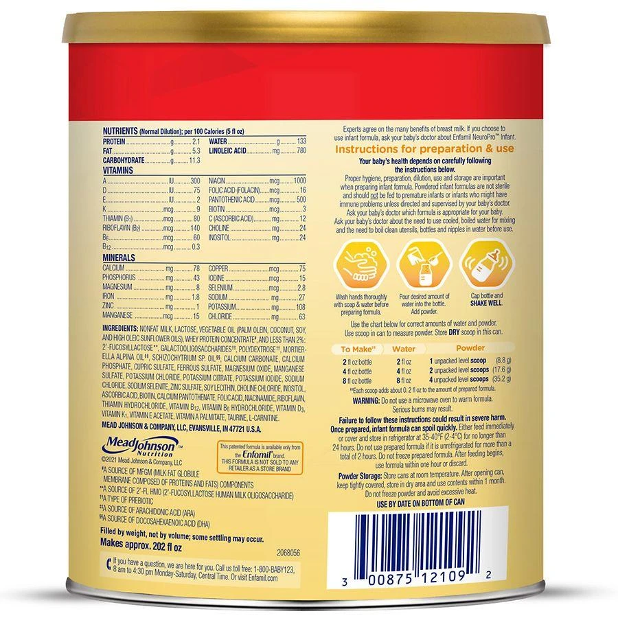 商品Enfamil|Neuropro Infant Formula Powder,价格¥499,第2张图片详细描述