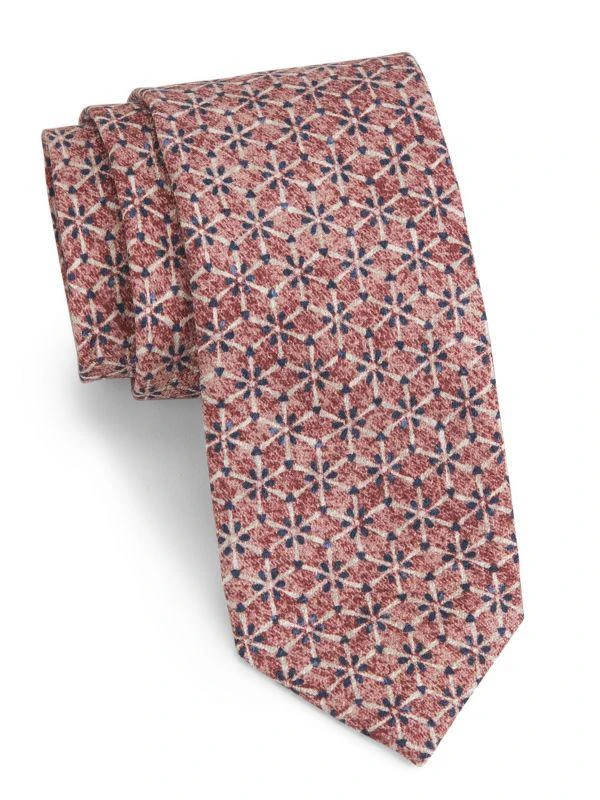 商品Saks Fifth Avenue|Geo Floral Silk Tie,价格¥200,第1张图片