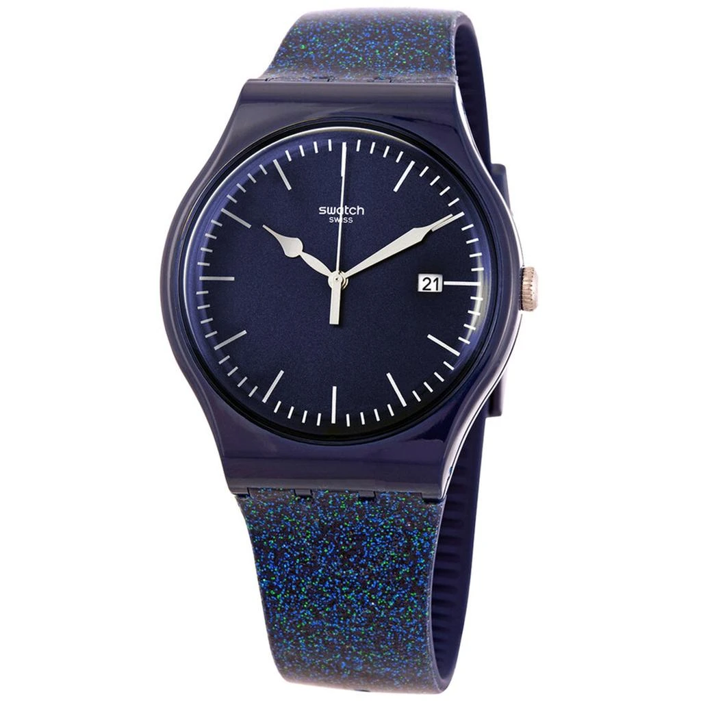 商品Swatch|Swatch Men's Glitter Space Blue Dial Watch,价格¥582,第1张图片