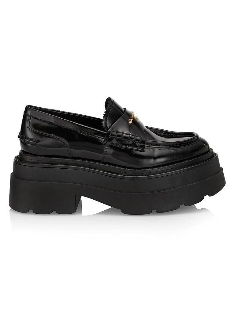 商品Alexander Wang|Carter Leather Platform Loafers,价格¥5203,第1张图片