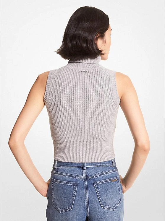 商品Michael Kors|Sleeveless Wool and Cashmere Turtleneck Top,价格¥368,第2张图片详细描述