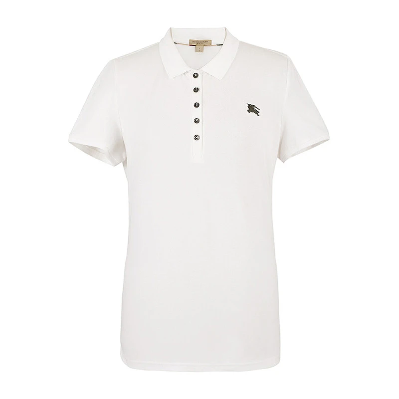 商品Burberry|Burberry 博柏利 女士短袖T恤POLO白色棉质 3955963,价格¥994,第1张图片