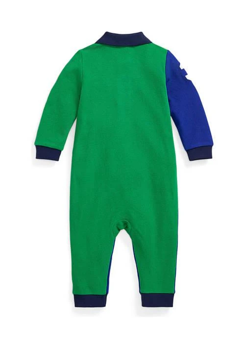 商品Ralph Lauren|Lauren Childrenswear Baby Boys Big Pony Cotton Mesh Polo Coverall,价格¥371,第2张图片详细描述