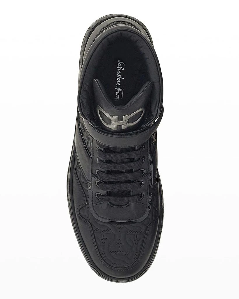 商品Salvatore Ferragamo|Men's Noe 2 Gancini High-Top Sneakers,价格¥3183,第4张图片详细描述