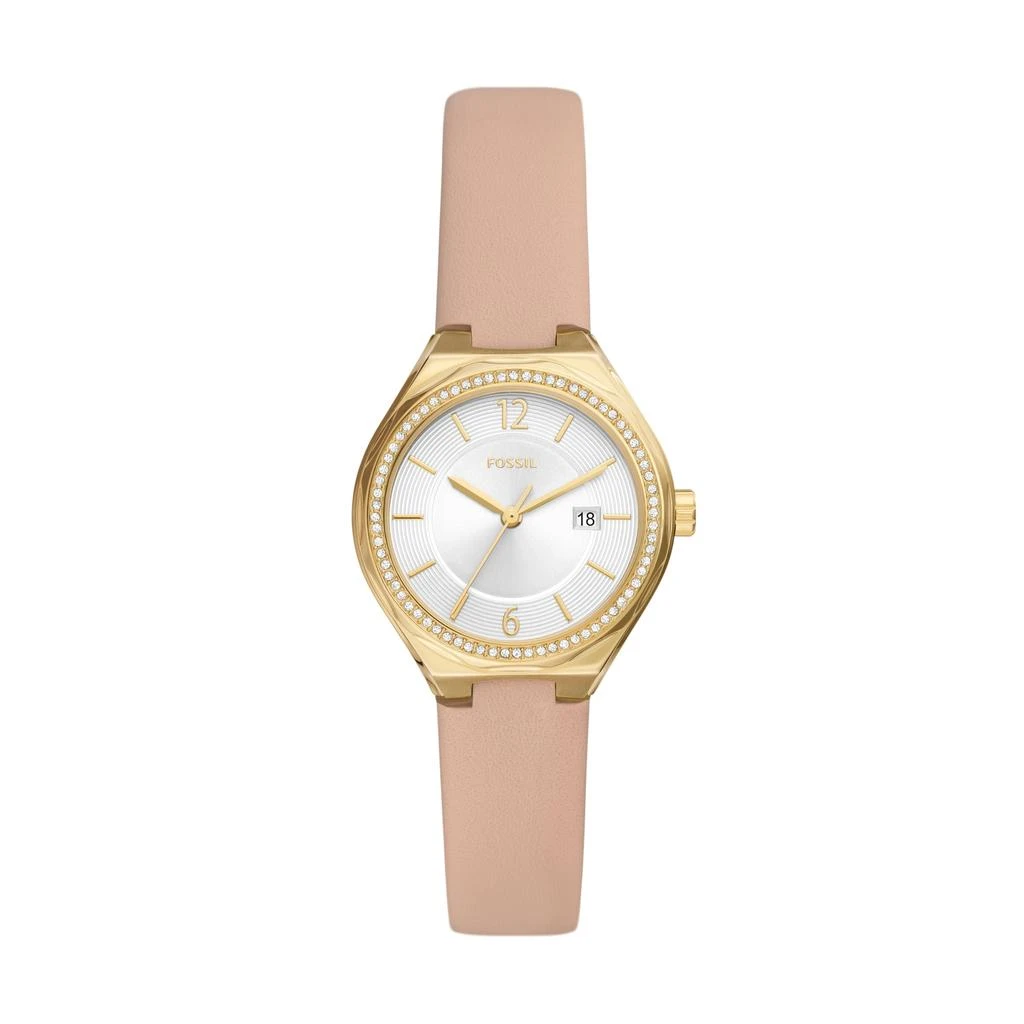 商品Fossil|Fossil Women's Eevie Three-Hand Date, Gold-Tone Stainless Steel Watch,价格¥354,第1张图片